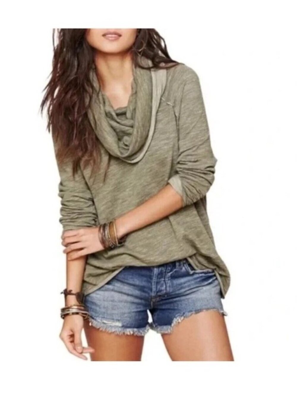 FP Free People Beach One Body Cocoon Cowl Neck Pullover XS/S